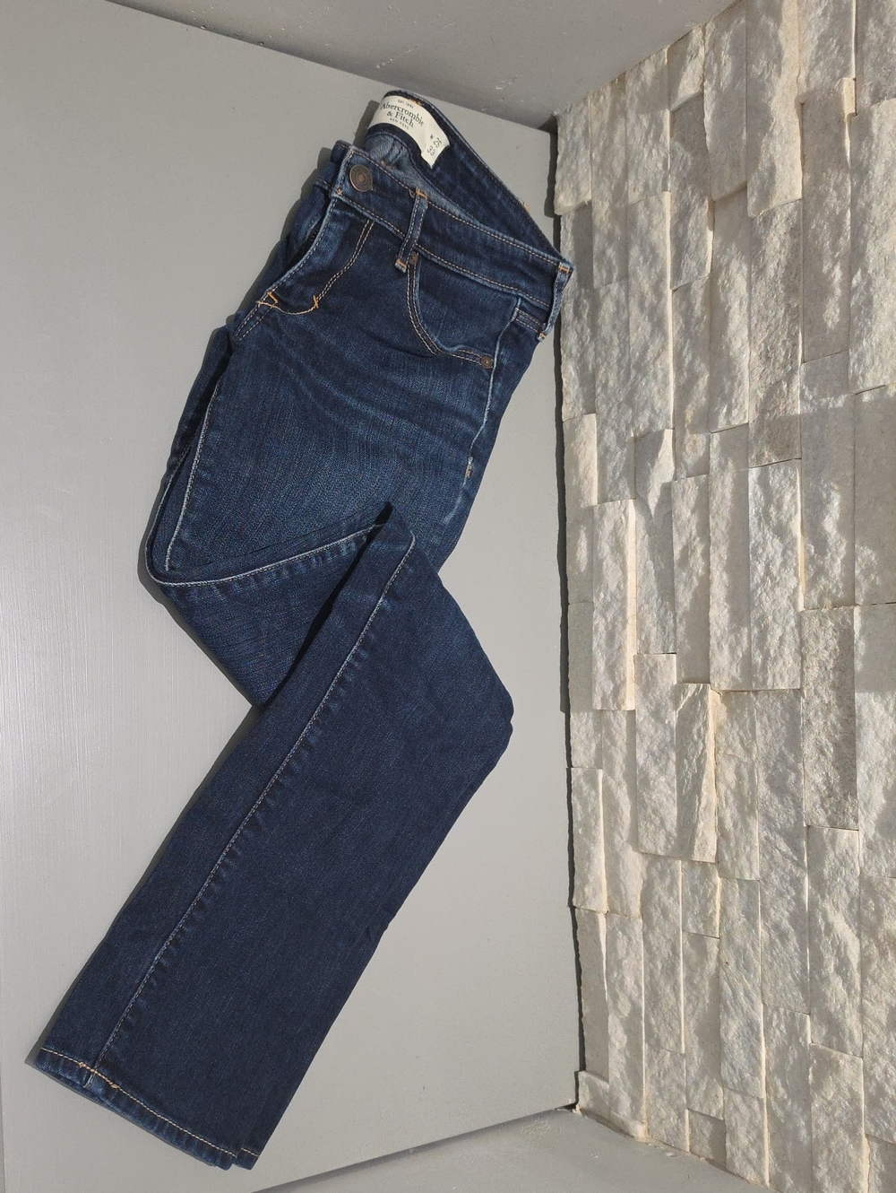 Abercrombie & Fitch Dark Indigo Straight Leg Jeans